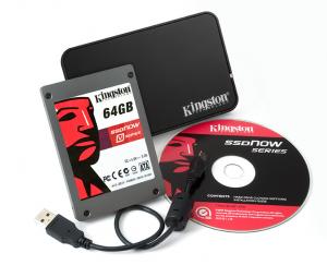 SSDNow V-Series Kingston SNV425-S2BN/64GB, 64GB, 2.5&quot;, sATA2, Notebook Upgrade Kit, scriere 110MB/s, citire 200MB/s