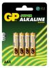 Baterie alcalina r3 (aaa), blister 4 bucati, gp
