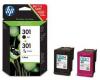 Set cartuse negru + color HP 301, CR340EE, blister