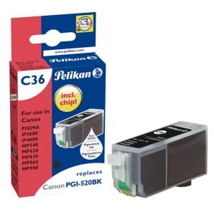 Cartus Ref. Canon PGI-520BK pentru IP3600/4600, negru, 19ml, (4103239) Pelikan