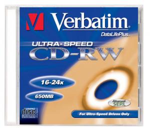 VERBATIM CD-RW 16-24X scratch 700MB Jewel Case
