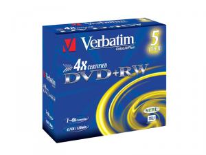 VERBATIM DVD+RW 4x 4.7GB Jewel Case