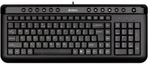 Tastatura A4TECH Multimedia, Slim, USB, Black