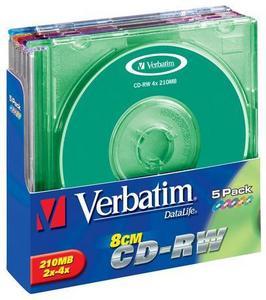 VERBATIM CD-RW mini 2x-4x 210MB Slimcase