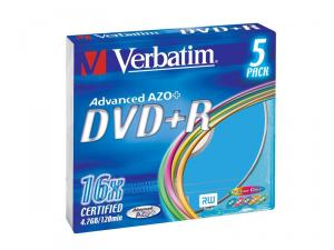 VERBATIM DVD+R 16x 4.7GB slimcase