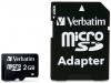 MicroSD 2GB, 4MB/sec citire, 2MB scriere, adaptor SD, Verbatim (43965)