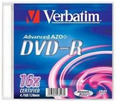 VERBATIM DVD-R 16x 4.7GB Jewel Case
