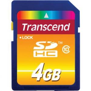 Card memorie TRANSCEND Secure Digital 4GB class 10