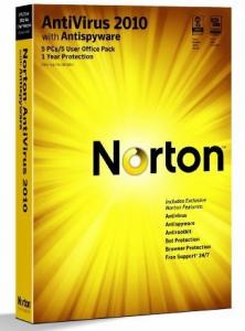 Norton Antivirus 2010 upgrade valabila pentru 5 calculatoare retail 20044276