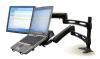 Suport de birou LX Dual Desk Mount Arm pentru 2xLCD/notebook max.24&quot; negru