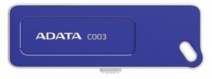 4GB USB 2.0 Drive,Classic C003,Extremely Slim,Retractable connector,Blue ADATA