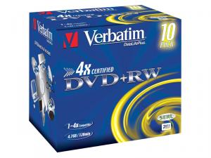 VERBATIM DVD+RW 4x 4.7GB Jewel Case