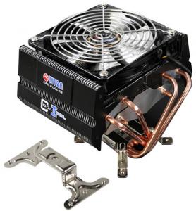 Cooler TITAN TTC-NK75TZ(RB) Heatpipe cooler for Intel775,AMD K8,AM2, universal w/Z-Bearing fan, PWM function
