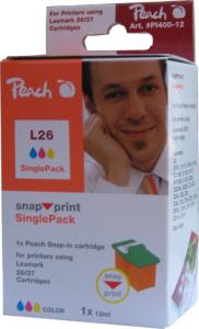 Consumabil PEACH rezerva (1x12ml) color, compatibil cu cartusele Lexmark 10N0026, 10N0227, PI400-12