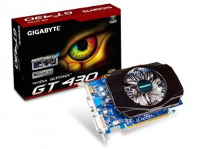 GeForce GT 430 N430-1GI (700Mhz), PCIex2.0, 1GB DDR3 (1600, 128bit), VGA/DVI/HDMI, Gigabyte