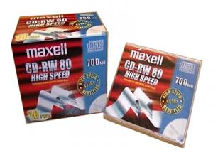 MAXELL CD-RW 4-10X, 700MB/80 min, Jewel Case (626000)