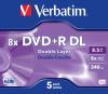 Verbatim dvd+r dl, 8x, 8.5gb, jewel