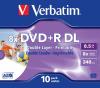 VERBATIM DVD+R DL, 8X, 8.5GB, printabil, Jewel Case (43665)
