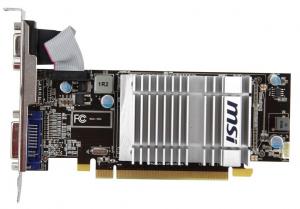 ATI Radeon MSI R5450-MD512D3H/LP (650Mhz), 512MB GDDR3 (1200Mhz, 64bit), PCIEx2.1, heatsink, low profile, VGA/DVI/HDMI