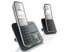 Cordless phone &amp; answering machine Philips SE5652B, 2 handsets, Name &amp; Caller ID, 60min recording time, XHD sound, black
