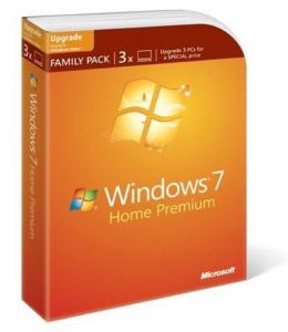 FPP Windows Home Premium 7 English VUP DVD Family Pack - Upgrade from Vista HB/HP up to 3 PCs (GFC-00235)