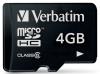 MicroSDHC 4GB, 6MB/sec citire, 6MB scriere, clasa 6, Verbatim (44003)