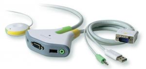 KVM Switch2 Belkin, 2 Port, USB, Audio, include cabluri, F1DG102UEA