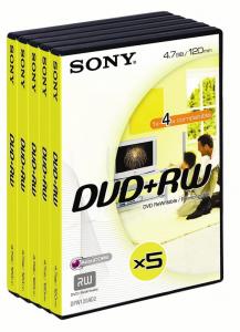 DVD-RW 4.7GB 5 buc videobox