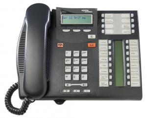 Telephone 2-line, Nortel T7316E Charcoal, display, 24 memory buttons, speaker (NT8B27JAAAE6)