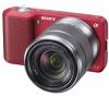 Camera digitala sony nex-3k red + acum npf-w50 + geanta