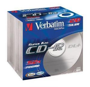 VERBATIM CD-R 52x 700MB printable spindle 25