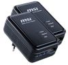MSI Homeplug AV, MEGA ePower 1000HD Mini Network Kit (2) Black Series, 1000Mbps, GLAN, 128-bit AES