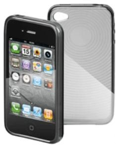 Husa siliconica pentru iPhone 4, neagra, 7002026, Mcab