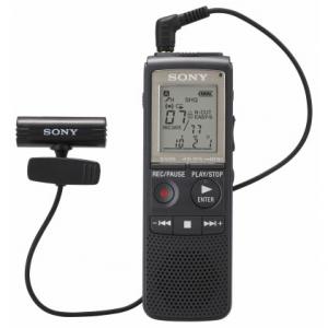 Reportofon Sony ICDPX820M, microfon clip, 2GB, MP3, LCD, 300mW, functie editare