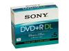 DVD+R DL 8x Sony, JEWEL CASE, pachet 5 buc., 5DPR215B