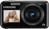 Camera foto digitala Samsung PL120 Black, 14MP CCD, 2.7&quot; LCD, 1.5&quot; LCD frontal, 5x zoom optic, video 1280x720x30fps, USB