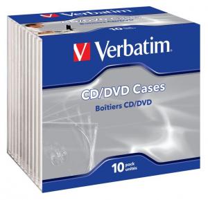 Carcasa CD/DVD Verbatim, 10 bucati/pachet, (49988)