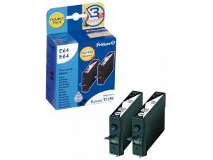 Set 2 cartuse negre pentru Epson Stylus SX420W/SX425W/SX525WD, 2 x 12ml, compatibil T1291, (4106964) Pelikan