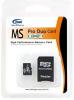 MEMORY STICK PRO DUO 4G TEAM w. adapter TG004G3MSAN