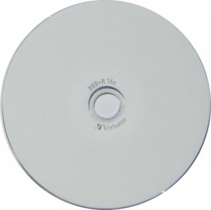 VERBATIM DVD+R 16x, 4.7GB, bulk, wide printable, spindle 25 (43539)