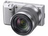 Camera digitala Sony NEX-5D Silver, 14.2MP Exmor APS HD/CMOS/3&quot; LCD/HD 1080i movie/7.5cm LCD/L-16F28 + SEL18-55mm