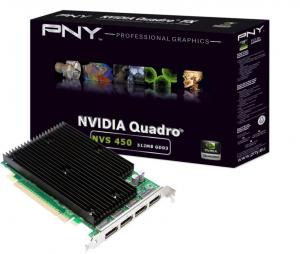Placa video PNY TECHNOLOGIES nVidia Quadro NVS 450 (X16BLK-1) 512MB DDR3