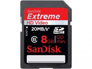 Card memorie SANDISK SD CARD 8GB EXTREME HD VIDEO