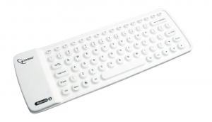 Mini Tastatura Gembird Bluetooth KB-BTF1-W-US Flexibila WHITE, compatibila cu dispozitive mobile (tableta PC, smartphone