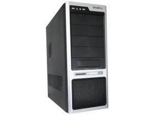 Carcasa Delux MK817 silver/black, MiddleTower ATX 450W, SATA, 4 bay, USB, Intel TAC air