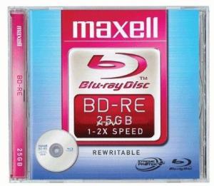 MAXELL Blu-ray BD-RE, inscriptibil, 2x, 25GB, Jewel Case (58704100)
