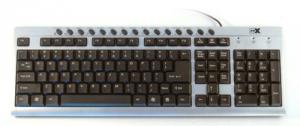 Tastatura PS/2 Serioux, multimedia (15 taste MM), black&amp;silver, color box