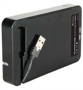 Carcasa HDD 2.5&quot; SATA Quickstore Portable Pro, buton backup, USB 2.0, negru, 4044951011254, Sharkoon