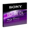 Blu-ray disk sony bd-re dl, rw, 50gb, jewl case,
