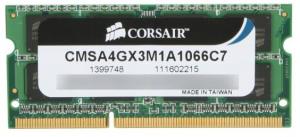 Memorie CORSAIR Sodimm DDR3 4GB CMSA4GX3M1A1066C7